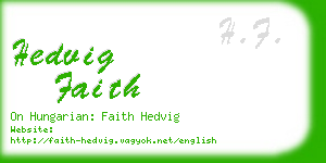 hedvig faith business card